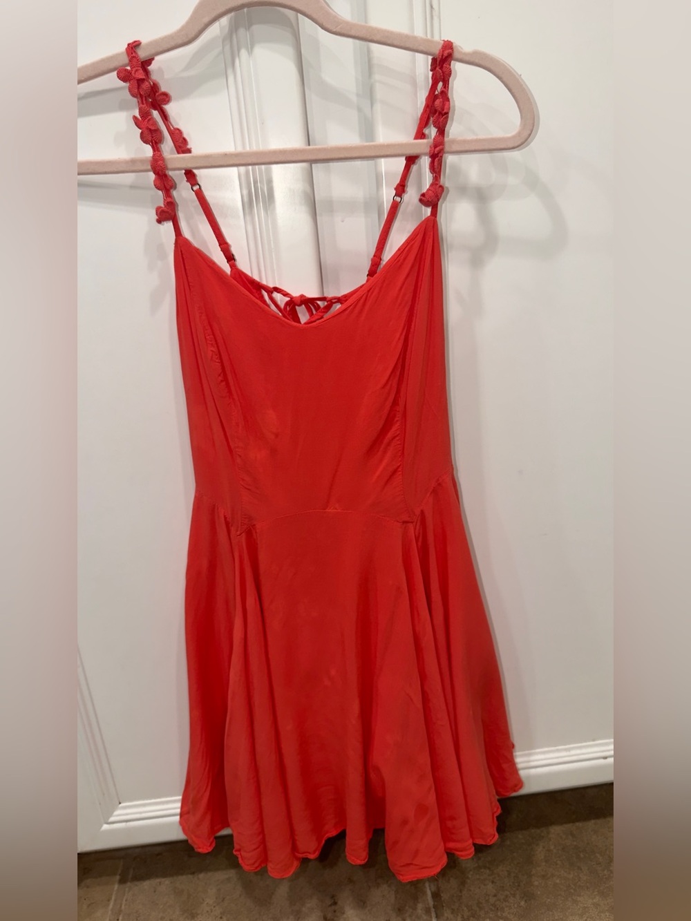 Kimchi Blue Red Spaghetti-Strap A-Line Dress